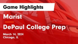 Marist  vs DePaul College Prep Game Highlights - March 14, 2024