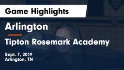Arlington  vs Tipton Rosemark Academy Game Highlights - Sept. 7, 2019