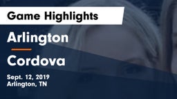 Arlington  vs Cordova  Game Highlights - Sept. 12, 2019