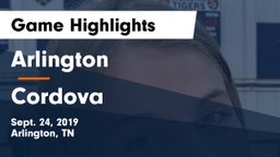 Arlington  vs Cordova  Game Highlights - Sept. 24, 2019