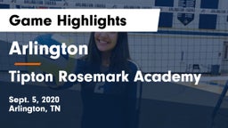 Arlington  vs Tipton Rosemark Academy Game Highlights - Sept. 5, 2020
