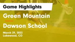Green Mountain  vs Dawson School Game Highlights - March 29, 2022