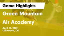 Green Mountain  vs Air Academy  Game Highlights - April 16, 2022