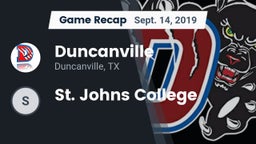 Recap: Duncanville  vs. St. Johns College 2019