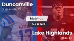 Matchup: Duncanville High vs. Lake Highlands  2019