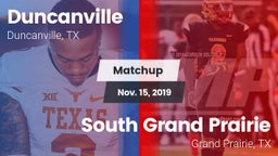 Matchup: Duncanville High vs. South Grand Prairie  2019