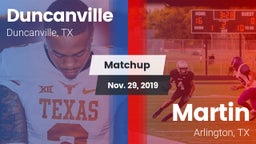 Matchup: Duncanville High vs. Martin  2019