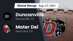 Recap: Duncanville  vs. Mater Dei  2021