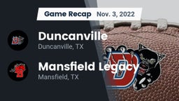 Recap: Duncanville  vs. Mansfield Legacy  2022