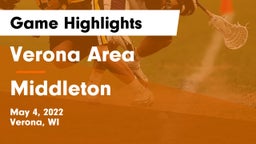 Verona Area  vs Middleton  Game Highlights - May 4, 2022