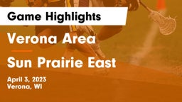 Verona Area  vs Sun Prairie East  Game Highlights - April 3, 2023