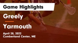 Greely  vs Yarmouth  Game Highlights - April 28, 2022