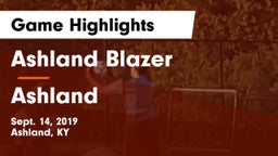 Ashland Blazer  vs Ashland  Game Highlights - Sept. 14, 2019
