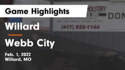 Willard  vs Webb City  Game Highlights - Feb. 1, 2022