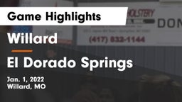 Willard  vs El Dorado Springs  Game Highlights - Jan. 1, 2022