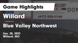Willard  vs Blue Valley Northwest  Game Highlights - Jan. 20, 2022