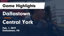 Dallastown  vs Central York  Game Highlights - Feb. 1, 2019