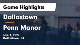 Dallastown  vs Penn Manor  Game Highlights - Jan. 4, 2020