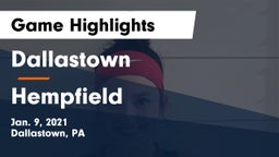 Dallastown  vs Hempfield  Game Highlights - Jan. 9, 2021