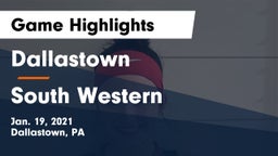 Dallastown  vs South Western  Game Highlights - Jan. 19, 2021