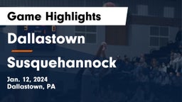 Dallastown  vs Susquehannock  Game Highlights - Jan. 12, 2024