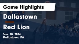 Dallastown  vs Red Lion  Game Highlights - Jan. 20, 2024