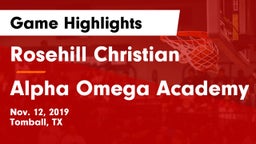 Rosehill Christian  vs Alpha Omega Academy  Game Highlights - Nov. 12, 2019