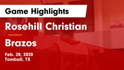 Rosehill Christian  vs Brazos  Game Highlights - Feb. 28, 2020