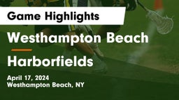 Westhampton Beach  vs Harborfields  Game Highlights - April 17, 2024