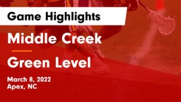 Middle Creek  vs Green Level  Game Highlights - March 8, 2022