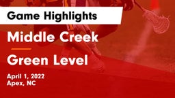 Middle Creek  vs Green Level  Game Highlights - April 1, 2022