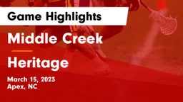 Middle Creek  vs Heritage  Game Highlights - March 15, 2023