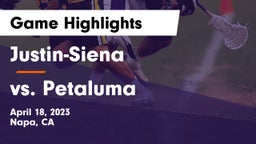 Justin-Siena  vs vs. Petaluma Game Highlights - April 18, 2023