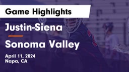 Justin-Siena  vs Sonoma Valley  Game Highlights - April 11, 2024