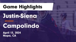 Justin-Siena  vs Campolindo  Game Highlights - April 13, 2024