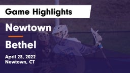 Newtown  vs Bethel  Game Highlights - April 23, 2022