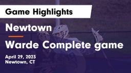 Newtown  vs Warde Complete game Game Highlights - April 29, 2023