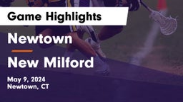 Newtown  vs New Milford  Game Highlights - May 9, 2024