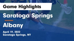 Saratoga Springs  vs Albany  Game Highlights - April 19, 2022