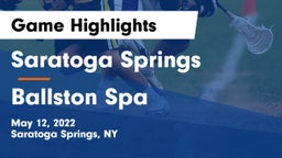 Saratoga Springs  vs Ballston Spa  Game Highlights - May 12, 2022