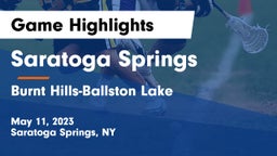 Saratoga Springs  vs Burnt Hills-Ballston Lake  Game Highlights - May 11, 2023