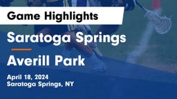 Saratoga Springs  vs Averill Park  Game Highlights - April 18, 2024