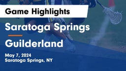 Saratoga Springs  vs Guilderland  Game Highlights - May 7, 2024