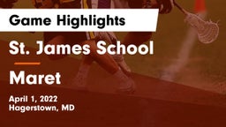 St. James School vs Maret  Game Highlights - April 1, 2022