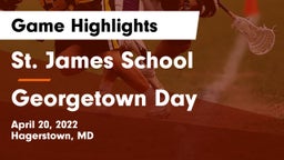 St. James School vs Georgetown Day  Game Highlights - April 20, 2022