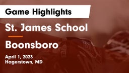 St. James School vs Boonsboro  Game Highlights - April 1, 2023