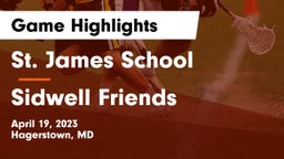 St. James School vs Sidwell Friends  Game Highlights - April 19, 2023
