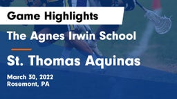 The Agnes Irwin School vs St. Thomas Aquinas  Game Highlights - March 30, 2022