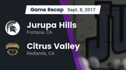 Recap: Jurupa Hills  vs. Citrus Valley  2017