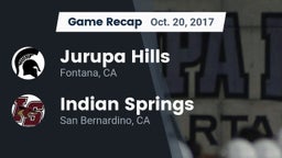 Recap: Jurupa Hills  vs. Indian Springs  2017